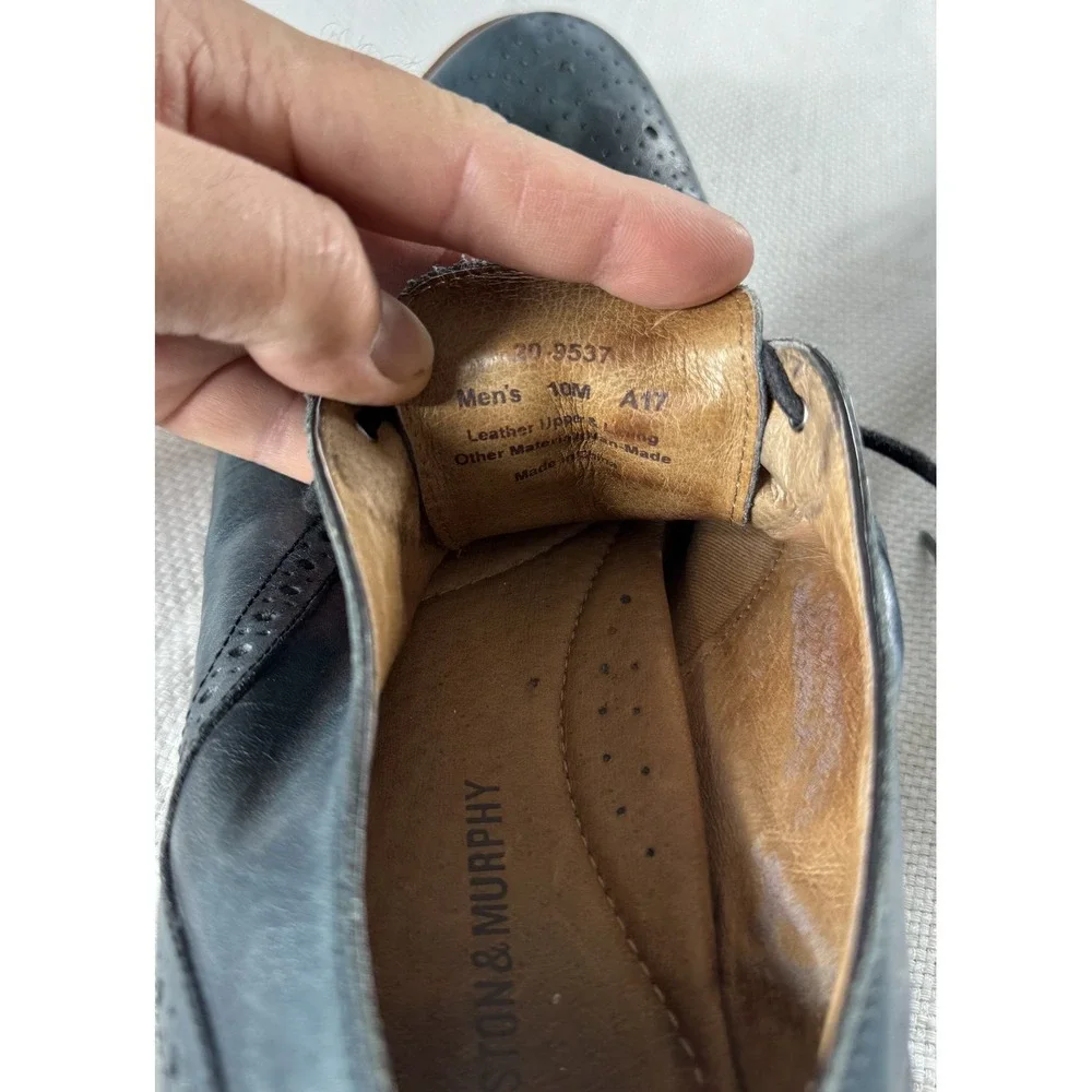 Johnston & Murphy Shoes Mens Size 10 Oxford Brogue‎ Leather Dress Formal Lace Up